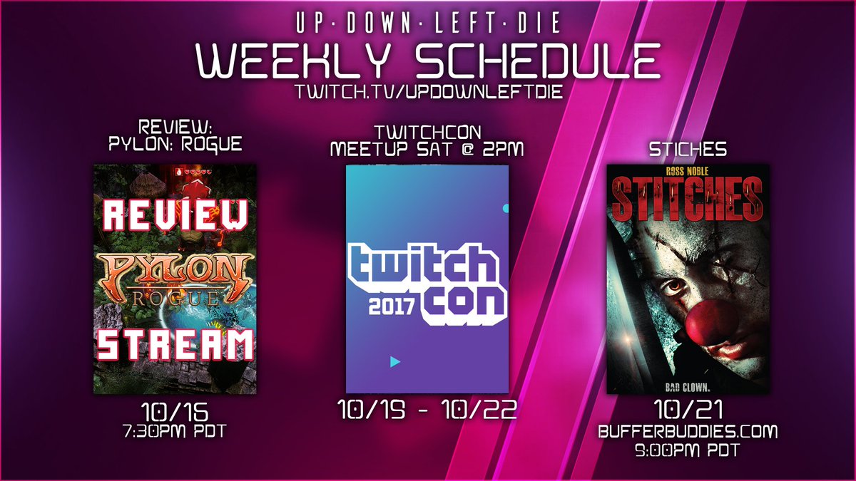 UpDownLeftDie's tweet photo. Tonight: #IndieGame #Review: #PylonRogue!
We'll be at #Discord Party and #TwitchCon all week: find us for free stuff!
@BufferBuddies on sat! https://t.co/IGd2GZpheA