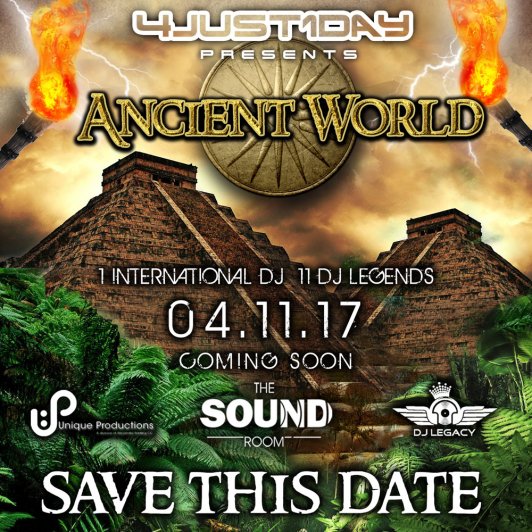 4JUST1DAY Pres.ANCIENT WORLD. WE GOING 2 TAKE U YET ON ANOTHER JOURNEY 12 LEGENDARY MIXOLOGIST IN DA FORBIDDEN CITY