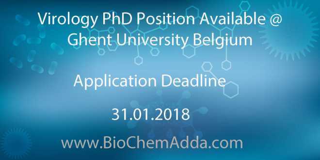 BioChemAdda's tweet image. #Virology #PhD Position Available @ #Ghent University #Belgium biochemadda.com/virology-phd-p…