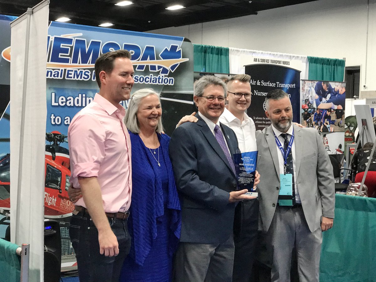 MedTransCorp's tweet photo. Congrats to pilot, Brad Simmons, of @LIFEFORCEairmed for receiving the Pilot of The Year Award! Awesome job, we are proud of you!
#AMTC2017 https://t.co/jr7EEmSUSg