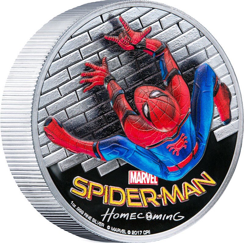 LegendaryMetals's tweet photo. The final coin in our @SpiderManMovie collection is the 1 kilo Silver Proof High Relief coin. This larger version is also in full color. https://t.co/M0YOQdPlWt