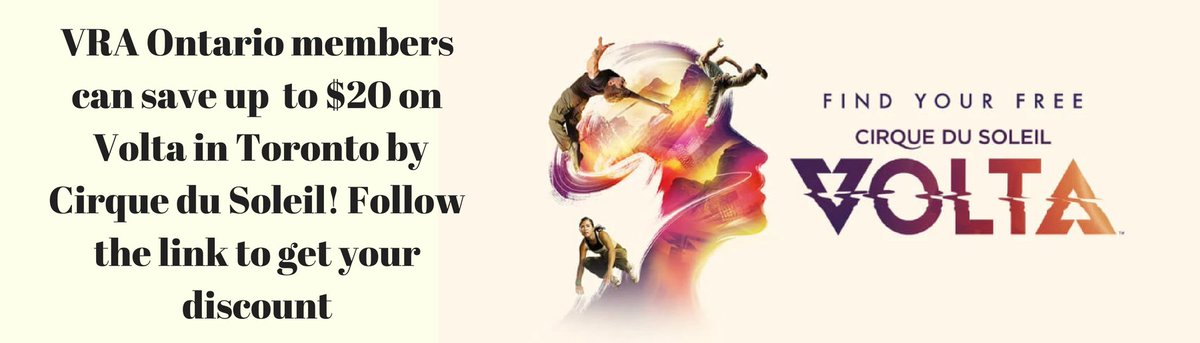 VRAOntario's tweet photo. VRA Ontario is offering you up to 20% off for Cirque-du-Soleil. Get your tickets now. Click https://t.co/LPfqKiJ1pT https://t.co/Reju839R4h