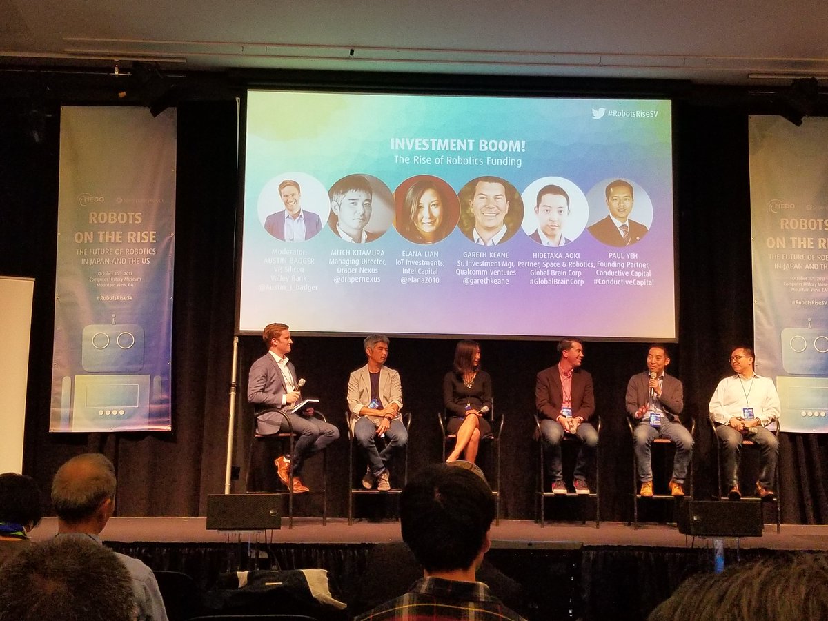dnxventures's tweet photo. Investment Boom! at #RobotsRiseSV with @Austin_i_badger @Elana2010 @GarethKeane #GlobalBrainCorp   &amp; #ConductiveCapital https://t.co/IJiHlvo4qz