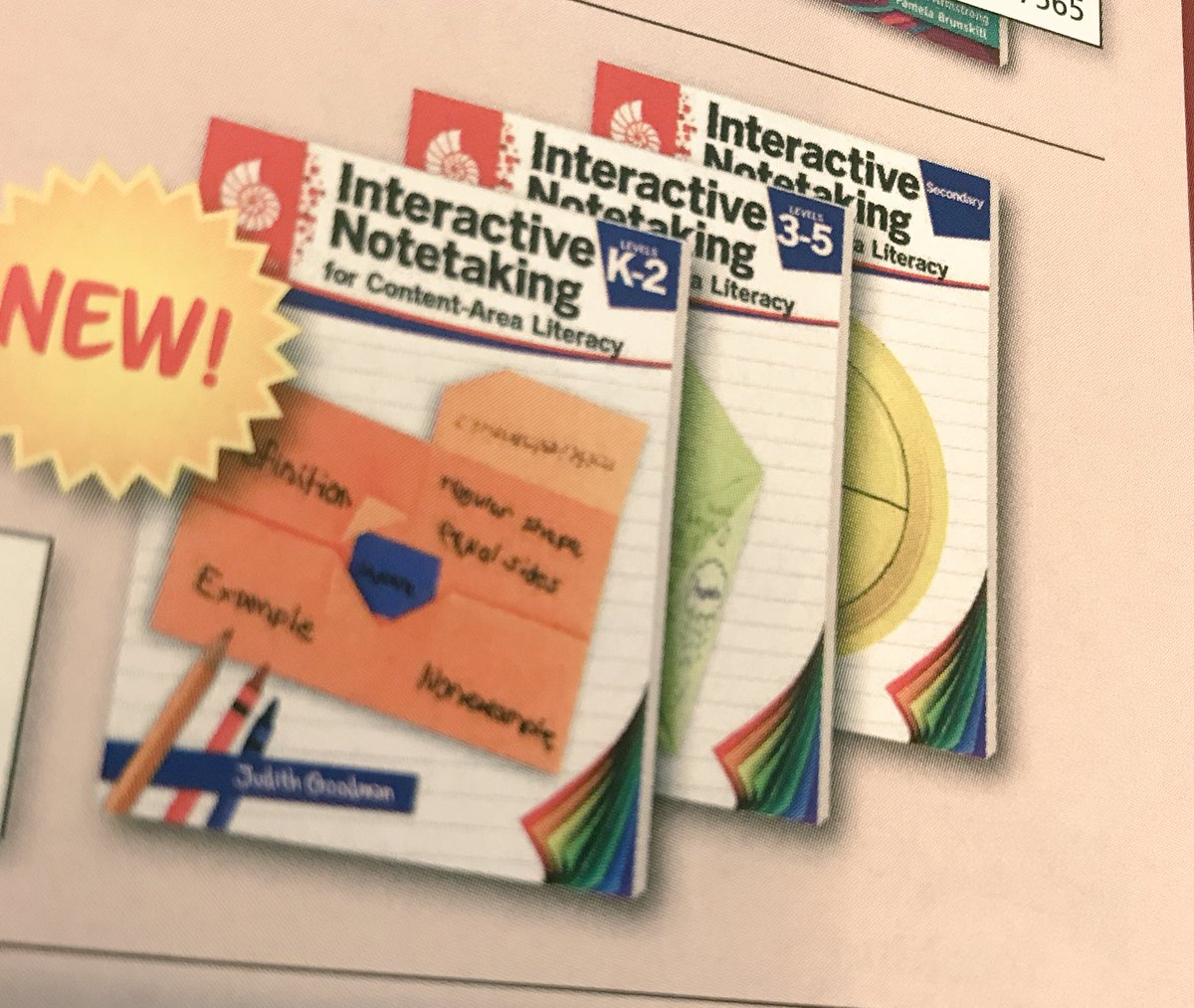 fperezTCM's tweet photo. The wait is almost over! New #book series by @JudithGoodman2 almost ready! #interactivenotetaking #Bestseller #contentarea #literacy https://t.co/lCDJSB1tMg