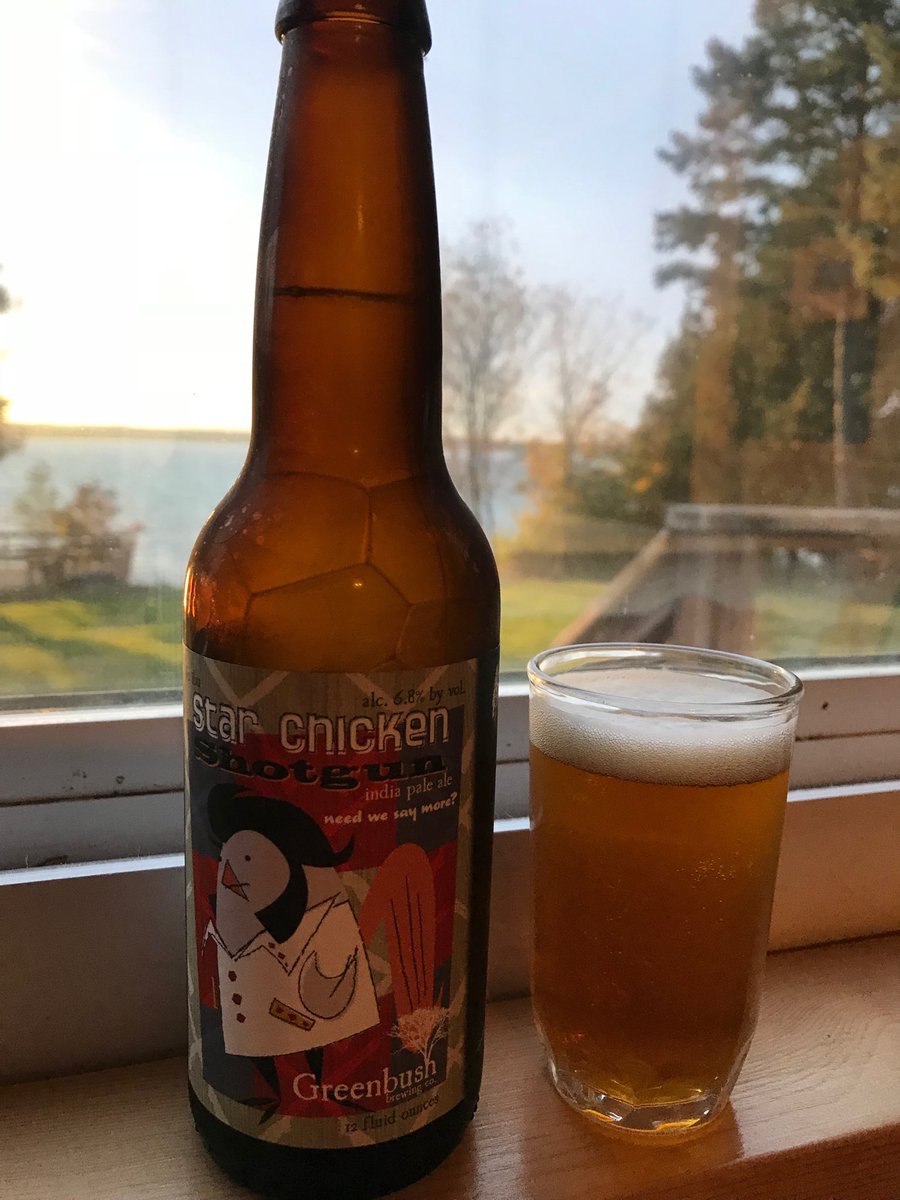 pbass447's tweet photo. Enjoying a Star Chicken Shotgun IPA in northern Michigan #greenbushbrewingcompany   Sawyer Michigan https://t.co/Hw53XJwODp