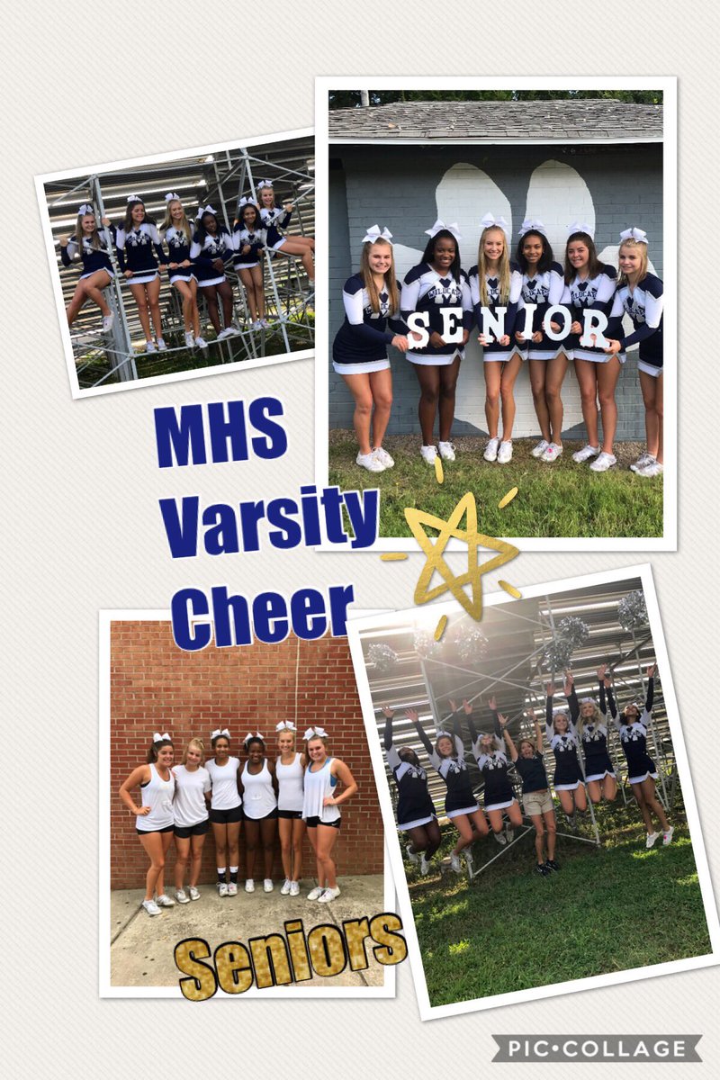MHSVarJVCheer's tweet photo. Senior Night is this Friday! Look for shoutouts all week as we celebrate these 6 wonderful seniors! #Dedication #Talent #MHSCheer 🌟 🌟🌟 https://t.co/VjB5zQgfBO