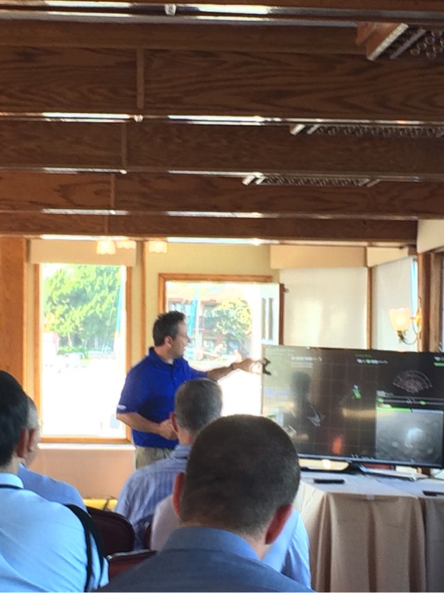 TeledyneMarine's tweet image. Cyril Poissonnet demonstrates the new #SeaBotix #SmartFlight 2.0 aboard the Bahia Belle at #TMTW2017 @TeledyneMarine