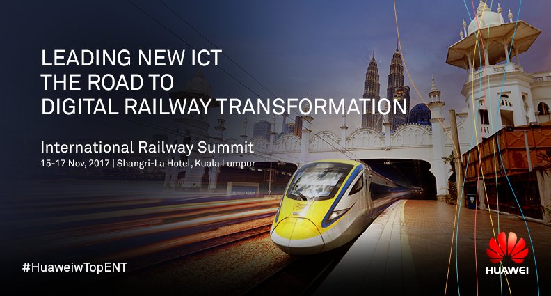 HuaweiEnt's tweet photo. Huawei cordially invites you to #IRS5 w/ exciting presentations from speakers across the railway sector. Details: https://t.co/Wq34VjwAqO https://t.co/AgCfcfANi3