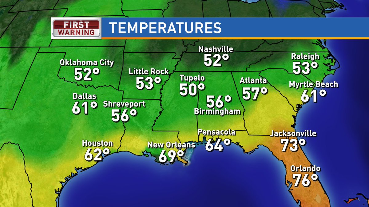 AshleyRuizWx's tweet photo. 10:45 pm: Cool temps for the Southeast. Finally feeling more like autumn! @weartv https://t.co/5qF43IXUuf