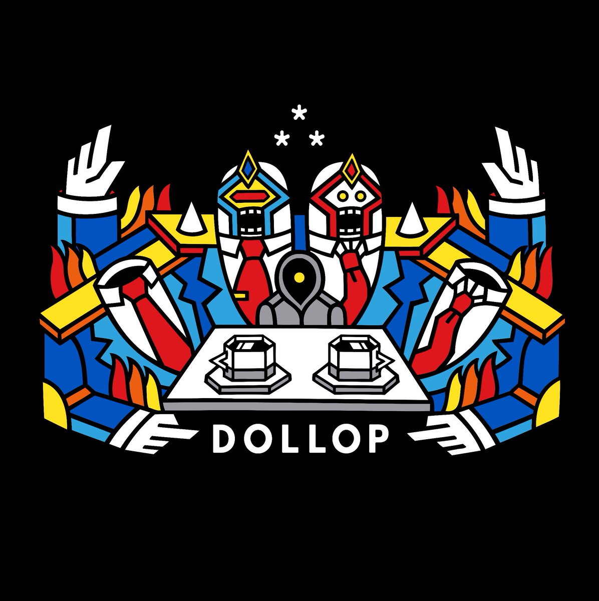 HomelessCop's tweet image. Here's a T-shirt design I made for my favorite coffee shop in Chicago. They're called Dollop