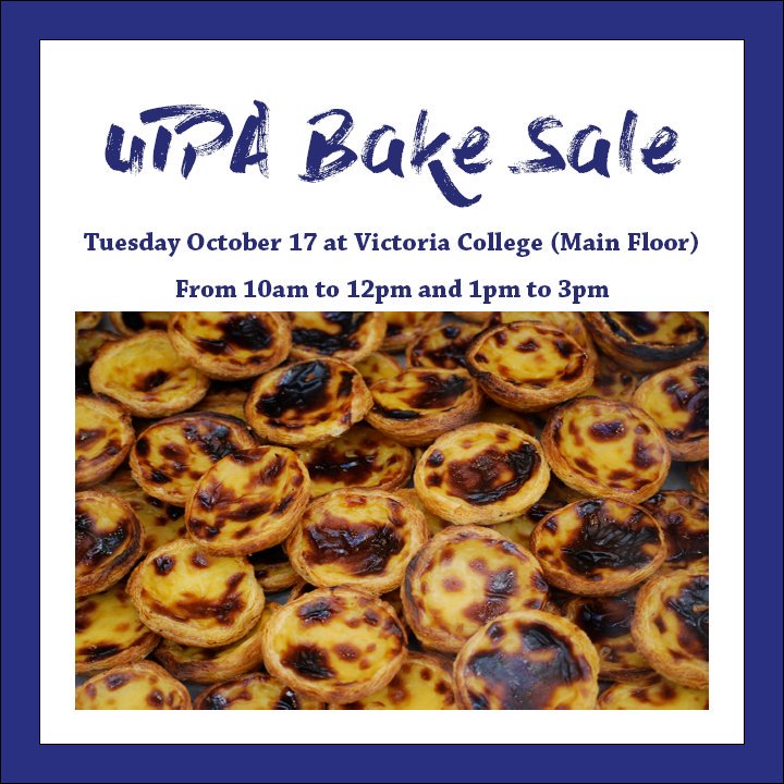 TheUTPA's tweet photo. The UTPA is hosting a bake sale in Victoria College tomorrow October 17th from 10am to 12pm and 1pm to 3pm https://t.co/bizOkn1dqW