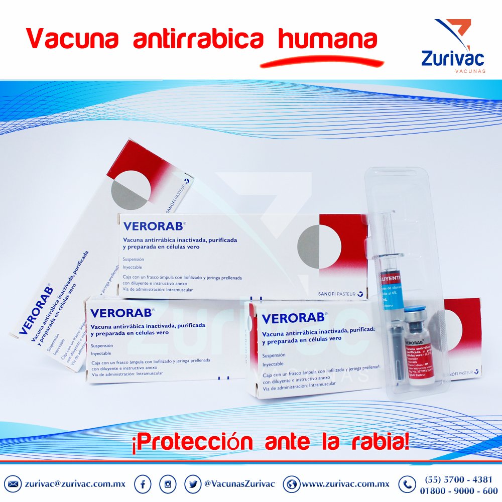 VacunasZurivac's tweet photo. Las #Vacunas #Antirrabicas las encuentras disponibles en @VacunasZurivac #Verorab #SanofiPasteur ¡Contáctanos! #VaccinesWork😉🎯☎️ https://t.co/E2i715q8fo