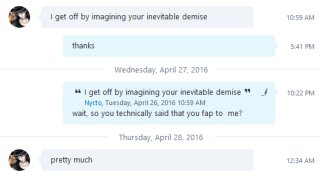 Little_Nycto's tweet photo. a buddy of mine found this gem from our skype days https://t.co/ASJFdY4zCy