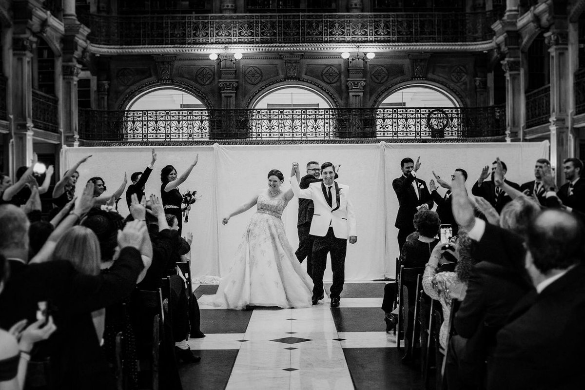 Hey <a href="/WestWingWeekly/">The West Wing Weekly</a> At the wedding of these two amazing nerds - Josh and Meg - we sent them off with the signal. (photo by <a href="/KapturedStudios/">Kym Williams</a>)