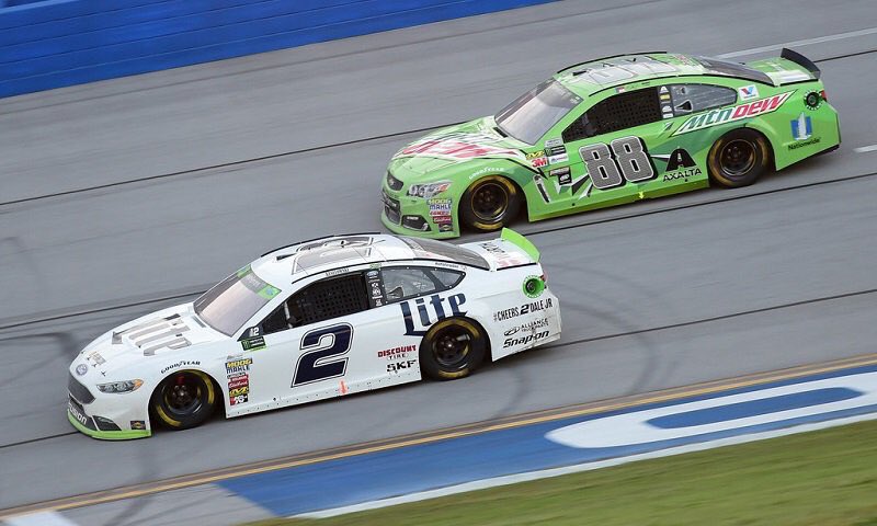 WagnerFJames's tweet photo. What a great photo from yesterdayβs #Alabama500! Two of the best restrictor-plate drivers, #NASCAR has ever seen... IMO. #Cheers2DaleJr π» https://t.co/BSxs7a2blv