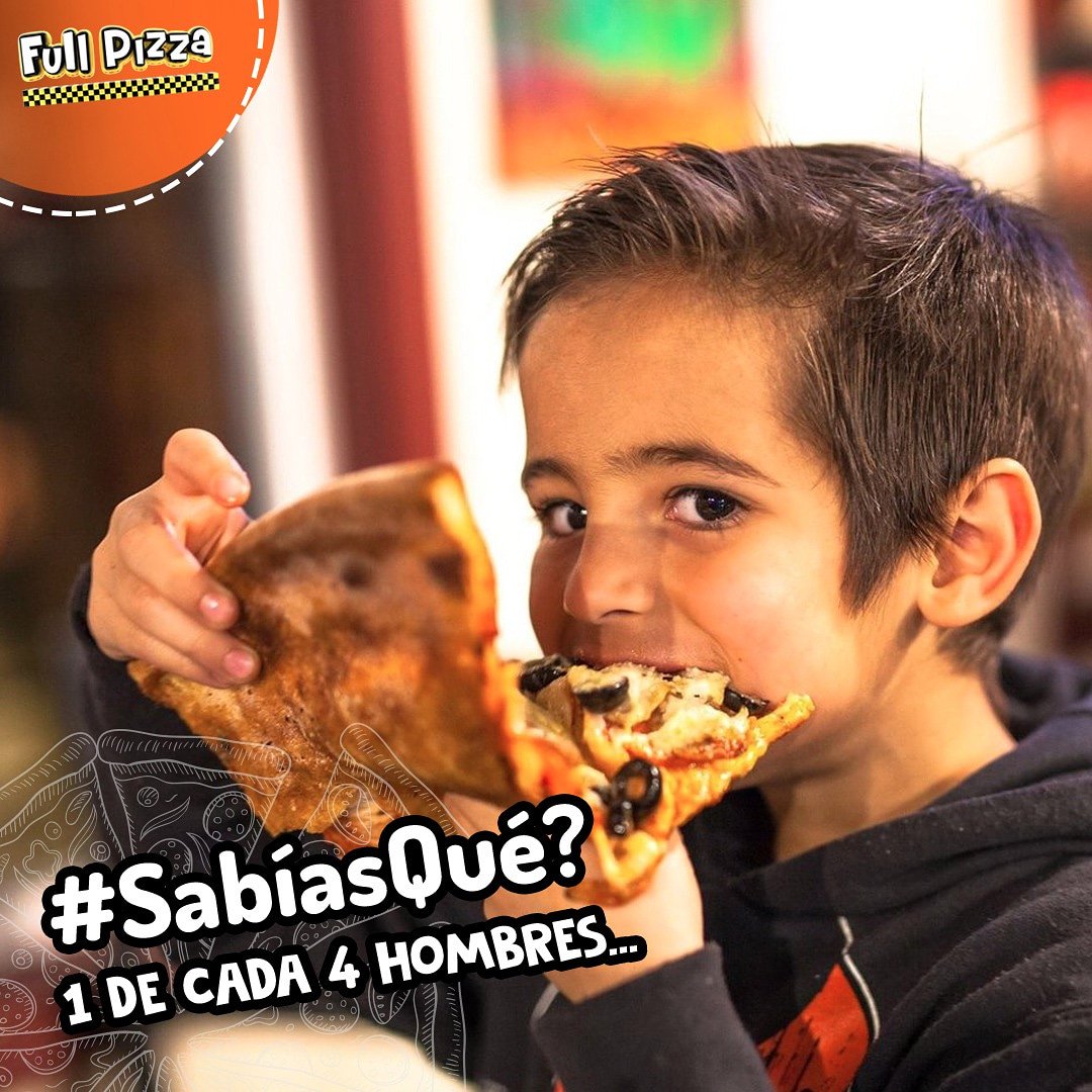 1 de cada 4 hombres, entre 4 y 16 años comen pizza a diario!

#pizza #grupofullpizza  #caracas