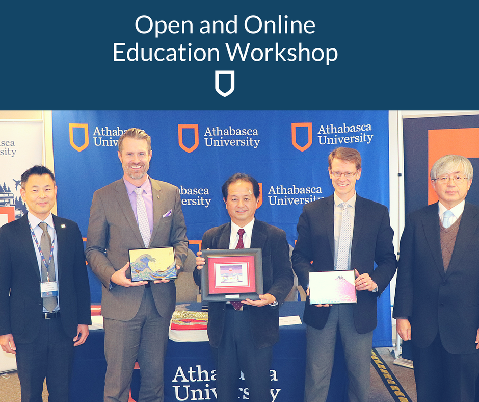 AthabascaU's tweet photo. Last week we had a great time with Open University of Japan at our Open &amp; Online Workshop! A great collaboration moving forward. #onlineEd https://t.co/T26uGQtlmb