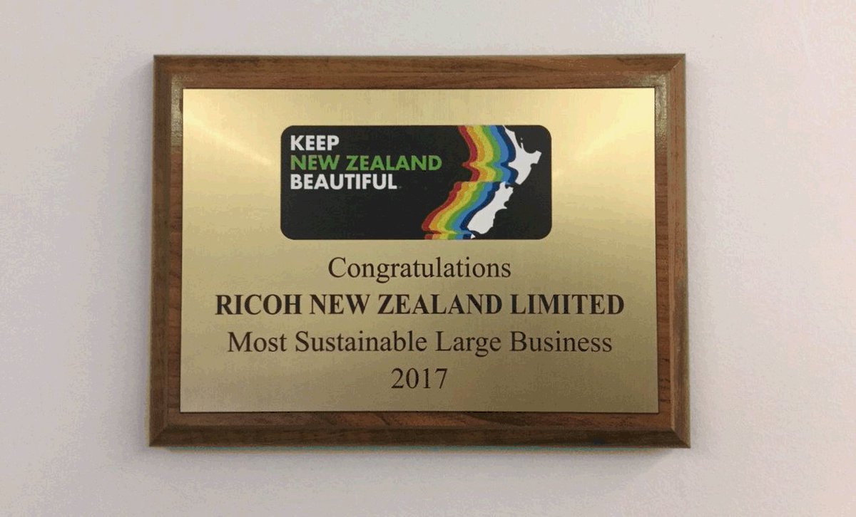sustbusiness's tweet photo. Congrats @RicohNZ - Most Sustainable Large Business! @keepnzbeautiful Awards https://t.co/gnQBvtpZJe