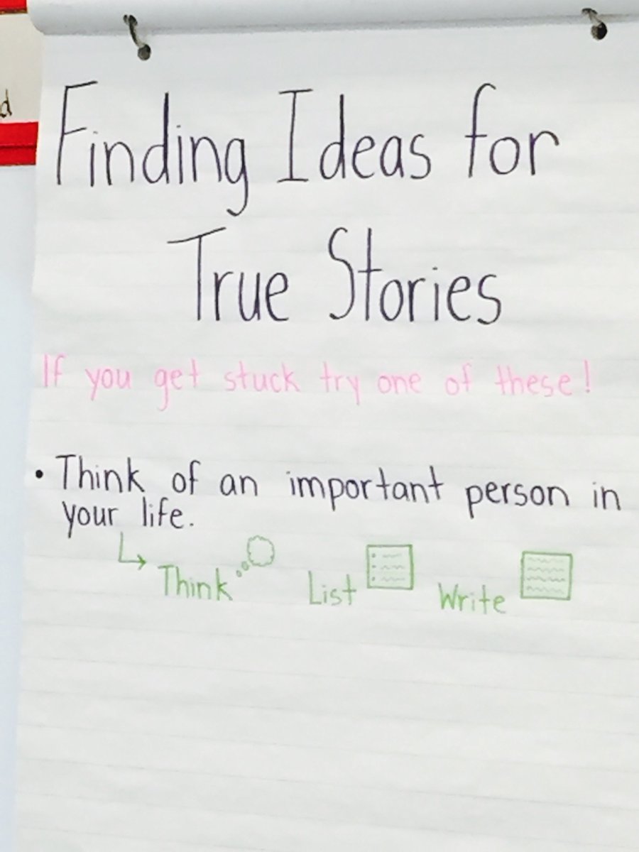 How To Write A True Story Anchor Chart