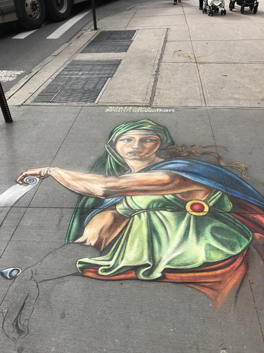 chrisjhorne's tweet photo. #NYC #Hanisidewalkart 79th and 5th Ave https://t.co/Qs967vTDcA