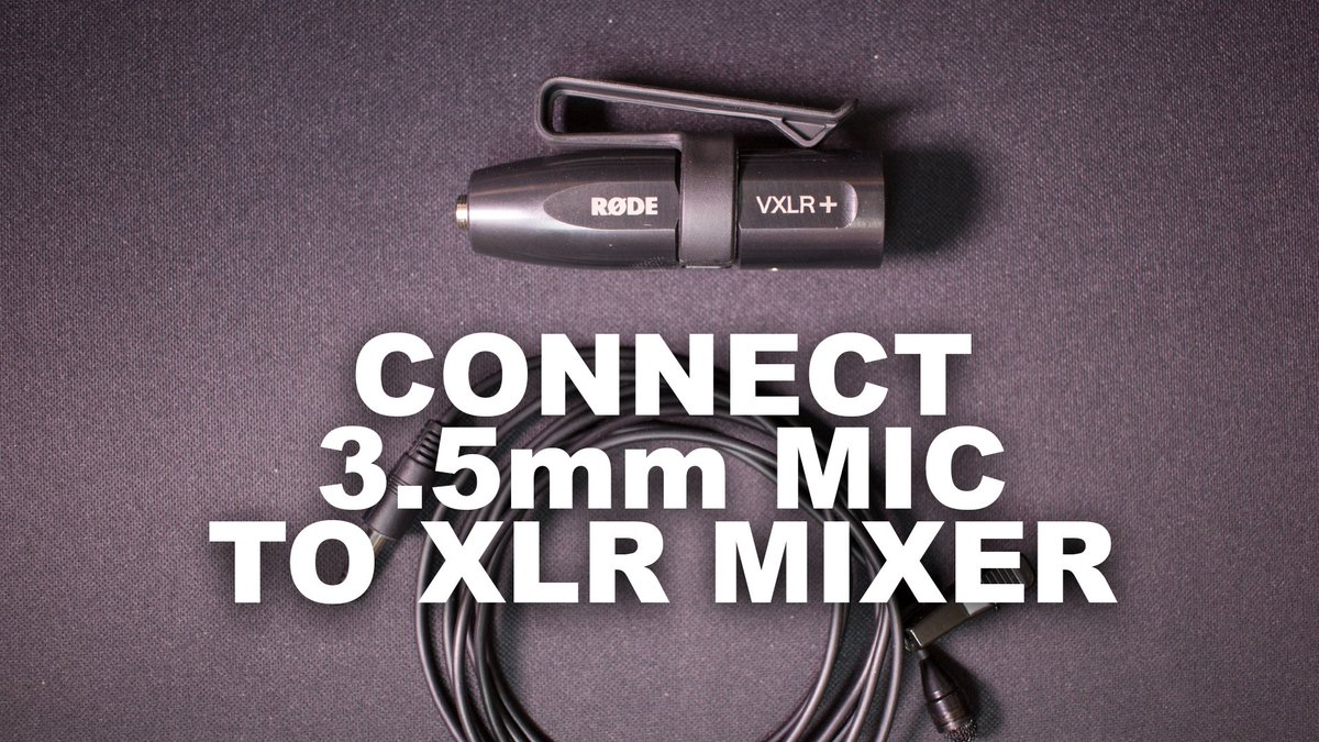 I just reviewed the <a href="/rodemics/">RØDE</a> VXLR+, a way to connect 3.5mm mics to your XLR Mixer/Interface!!! youtu.be/FbgWbTdkTag