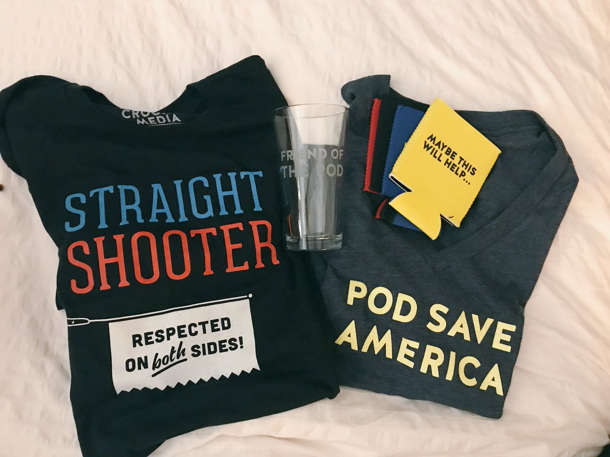 afbarry's tweet photo. Do u think @EnoGregR & I are excited for @PodSaveAmerica to come to DC #merch #abetterwaytocook @jonlovett @jonfavs @TVietor08 @danpfeiffer https://t.co/n414gNGkm9