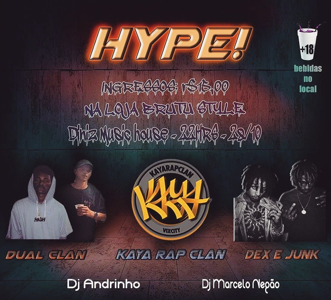 DualClan027's tweet photo. Pega a visão família! Dia 28/10 vai rolar KayaRapClan, Dex&Junk e DualClan no DINIZ MUSIC HOUSE !! #Rap027 #FestaHype #DC https://t.co/XFvpa2yrDH
