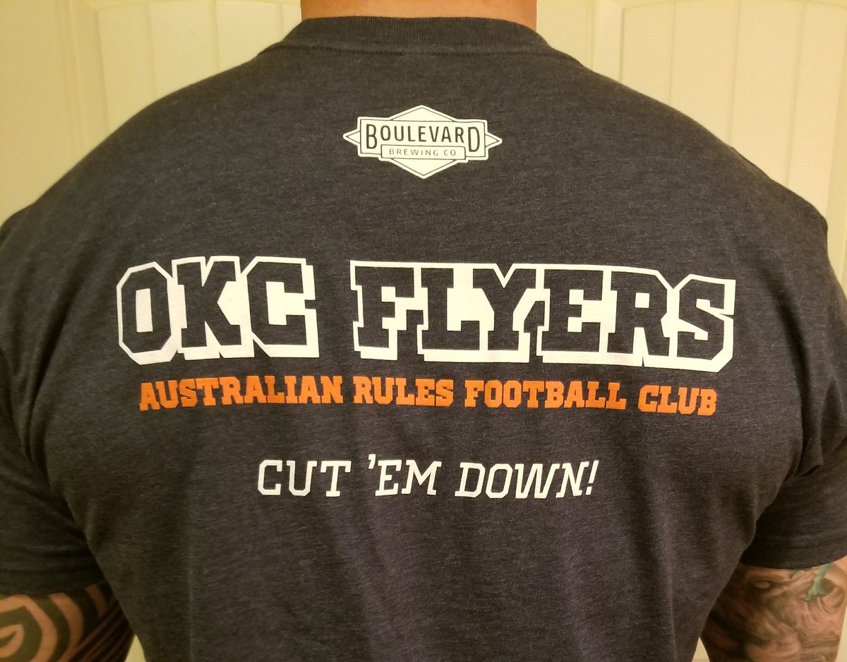 Flyers heading to USAFL Nationals in style! Get your Flyers Tee for only $20 while they last! #Boulevardbrewing #winninginOKC #usafl