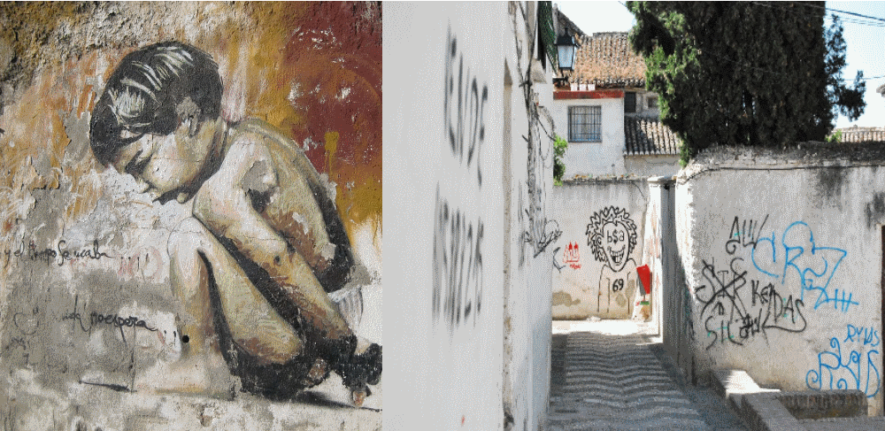 Policia_Granada's tweet photo. Una cosa es un graffiti, como expresión de arte urbano, autorizado y admirable.
Y otra cosa son los actos de #vandalismo que afean la ciudad https://t.co/u4fbyrtYpD