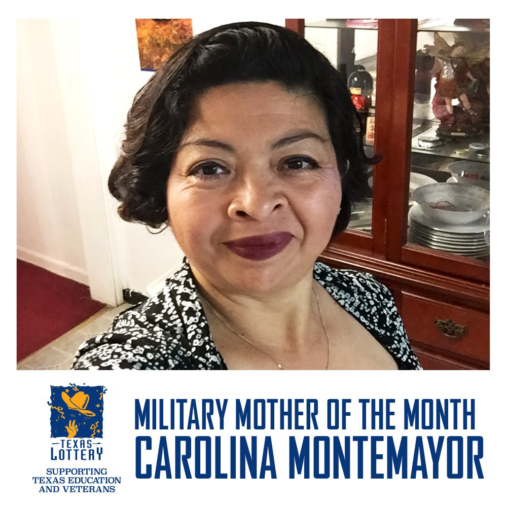 Congratulations to Carolina Montemayor, our @TexasLottery Military Mother of the Month for October! 👏👏👏 https://t.co/qUjTs62NMy