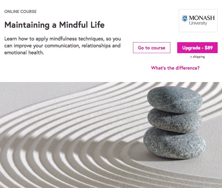 MindfulMonash's tweet photo. @ElaineBarstow Great. Us too. Our new #mindfulness course 'Maintaining a Mindful Life' starts 13 November: https://t.co/ymtWFFeVUf #FLMindLife https://t.co/ykbEVDWpHy