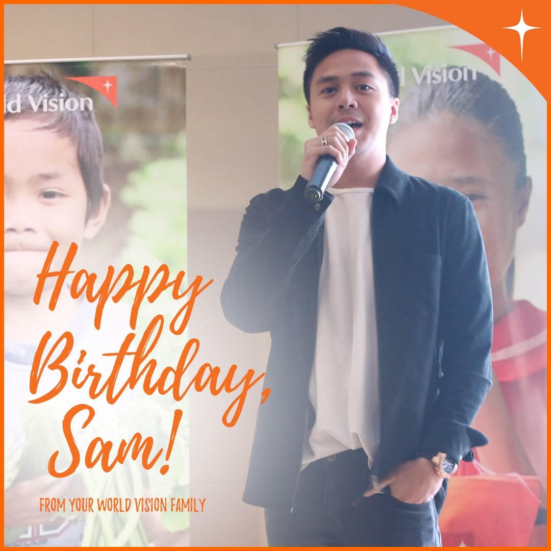 Sending our birthday greetings to World Vision Ambassador Happy birthday, Sam! 