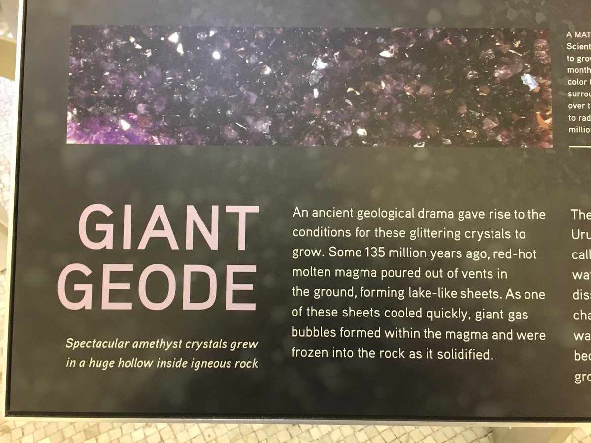 drakkorex's tweet photo. Amazing new acquisition at @AMNH: a 12-foot tall sparkling amethyst geode!!! Gorgeous! #GiantGeode #NewYork #Museum https://t.co/DEN9jx3I9y