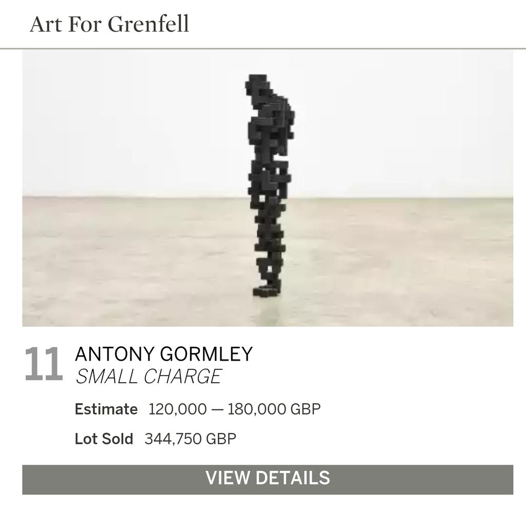OperaCreep's tweet photo. Heartening to see the prices achieved at the #ArtForGrenfell auction last night. https://t.co/pMTh4w4dSy