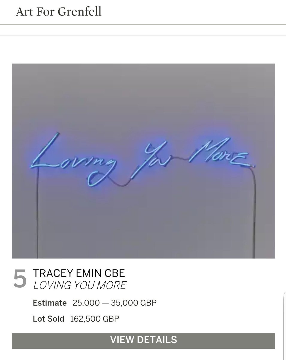 OperaCreep's tweet photo. Heartening to see the prices achieved at the #ArtForGrenfell auction last night. https://t.co/pMTh4w4dSy