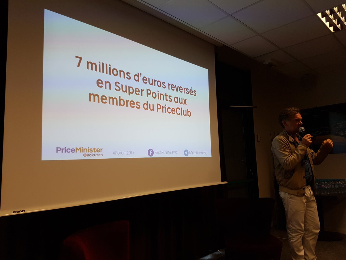 RakutenFrance's tweet photo. Un chiffre fort : 7 millions d'€ reversés en #SuperPoints à nos membres du #PriceClub ! #OnVousAime #Forum2017 #Cashback #Fidelité https://t.co/l1QqP3UyVE