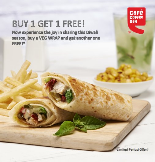 CCDNepal's tweet photo. Now with a Veg Wrap, you get another one free!
Hurry, grab it till the offer lasts! #foodie #Vegwrap #buyonegetone #CCDNepal https://t.co/2f6AhgU0Y4