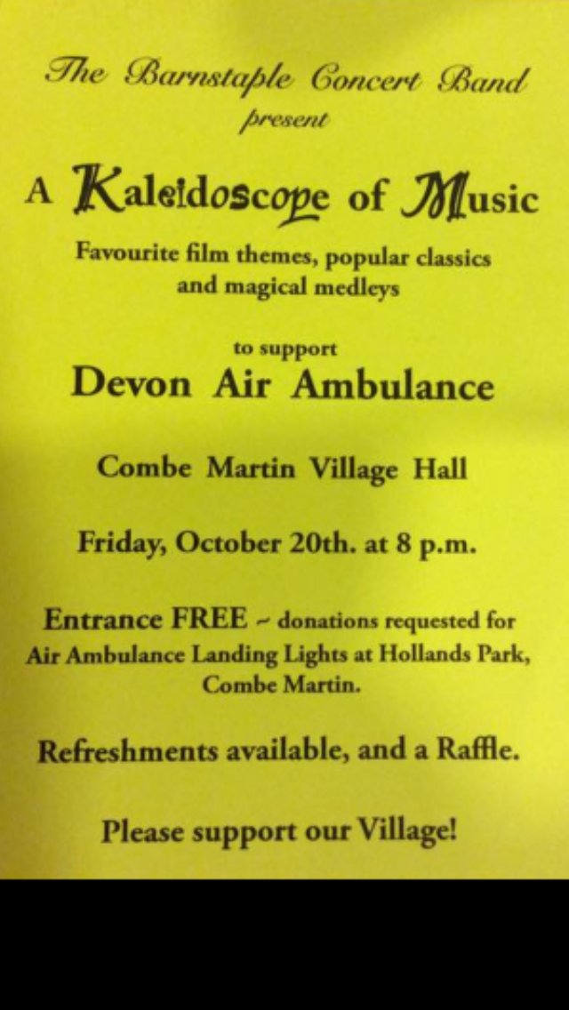 Come and support us, and the Devon Air Ambulance. Please RT! 
<a href="/DevonLife/">Devon Life</a> <a href="/CombeMartin_com/">Combe Martin</a> <a href="/HeartDevonNews/">Heart Devon News</a> @COMBEbusiness <a href="/northdevon/">North Devon</a>