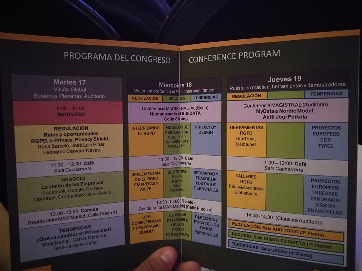 JoshuaBrizF's tweet photo. Comienza el Congreso sobre Privacidad y Protección de Datos. #Madrid #CPD2017 https://t.co/AGk3jx77Ko