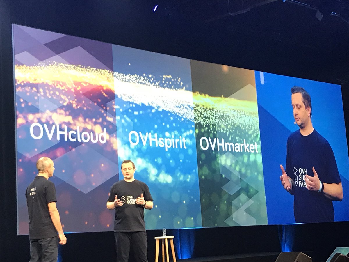 p45c41's tweet photo. Big announcement today by @olesovhcom, @ovh rolling out its 3 new brands: #OVHcloud, #OVHspirit and #OVHmarket! #OVHSummit https://t.co/7szXUu6Nyc