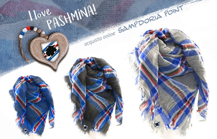 We love Pasmina! Rigorosamente #sampdoriapoint in 3 colori goo.gl/kKgpYU