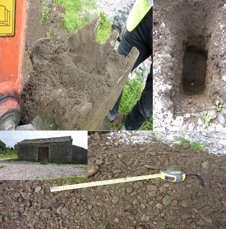 Geoinvestigate's tweet photo. Geoinvestigate #SuDS #Soakaway & #Percolationtesting to #BRE365 Sand & gravel at barn conversion almost perfect for soakaway installation. https://t.co/f2v1PUaWQB
