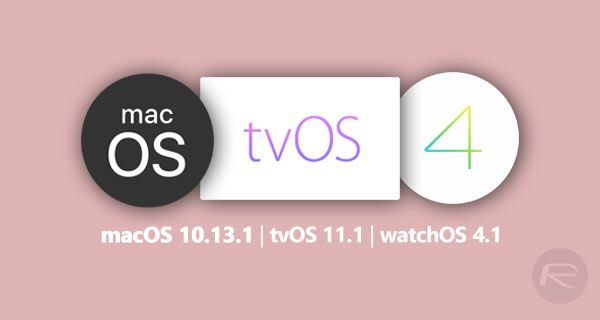 RedmondPie's tweet photo. Apple Seeds Beta 3 Of macOS 10.13.1, tvOS 11.1, watchOS 4.1 https://t.co/3EJqsU1G9j https://t.co/Ej6fJxdNfj