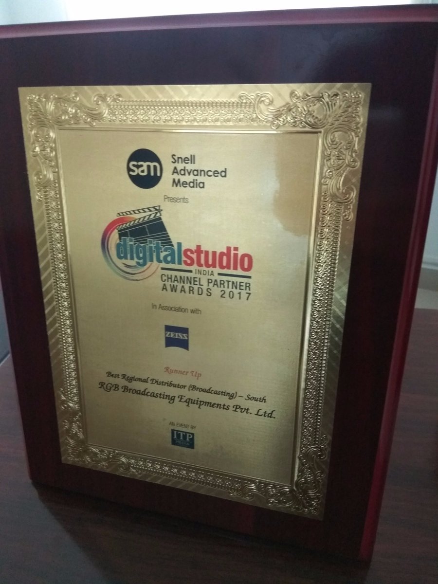 rgbbroadcasting's tweet image. Thank You! Recognition for RGB Broadcasting – Runner Up at Digital Studio Awards 2017!! Thanks to all our customers :) #Inspiredbysolutions