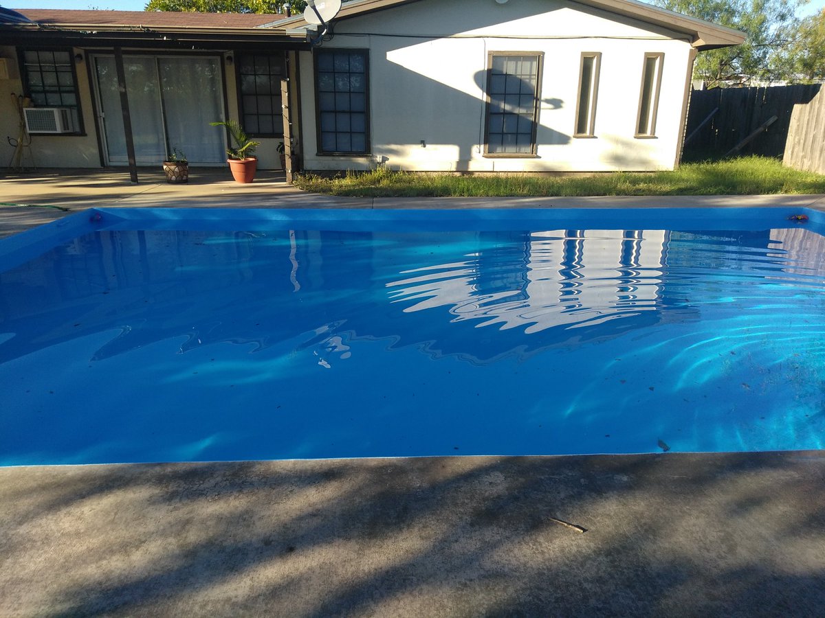 SanAngeloPools's tweet image. #POOLRESTORATION We #repaired the foundation of this #concretepool, removed &amp;amp; added #poolpaint. Looks good as new!  #poolpros #sanangelo