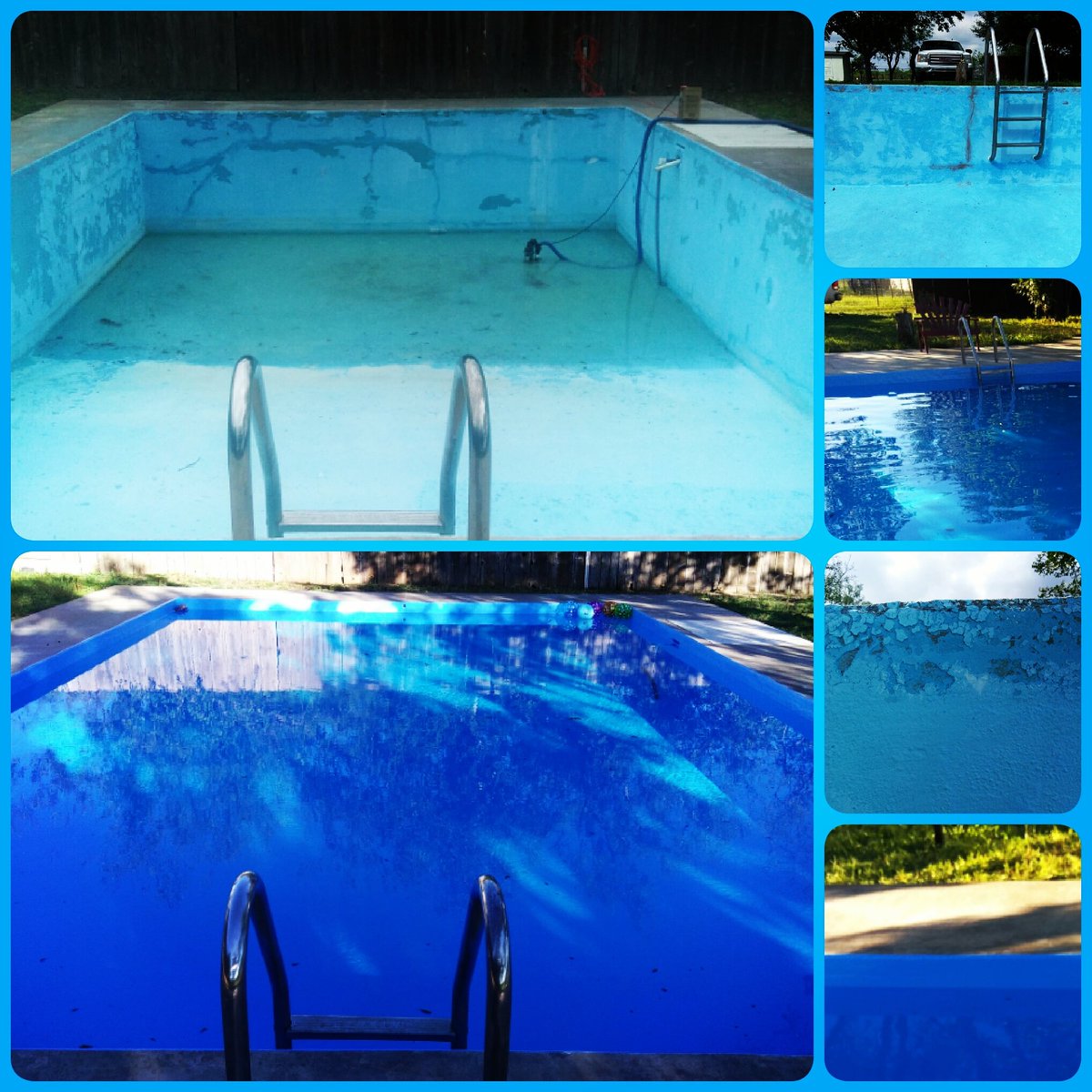 SanAngeloPools's tweet image. #POOLRESTORATION We #repaired the foundation of this #concretepool, removed &amp;amp; added #poolpaint. Looks good as new!  #poolpros #sanangelo