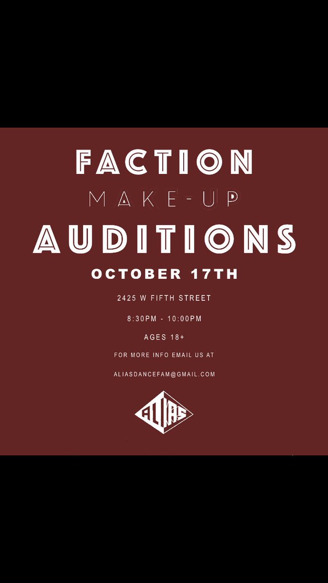 factiondanceco's tweet photo. Make-up auditions for our gen 4 team is happening tomorrow! Don’t miss out! https://t.co/7lHw3LrLtl