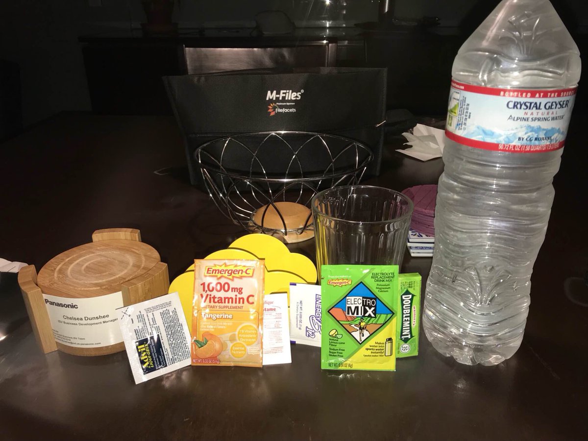 FlaChels's tweet photo. Stop by Panasonic ‘s booth tomorrow for your morning recovery kit. Scanners, programs, electrolytes and gum. #MFilesSanDiego #mfiles2017 https://t.co/kDyCrx4OmZ