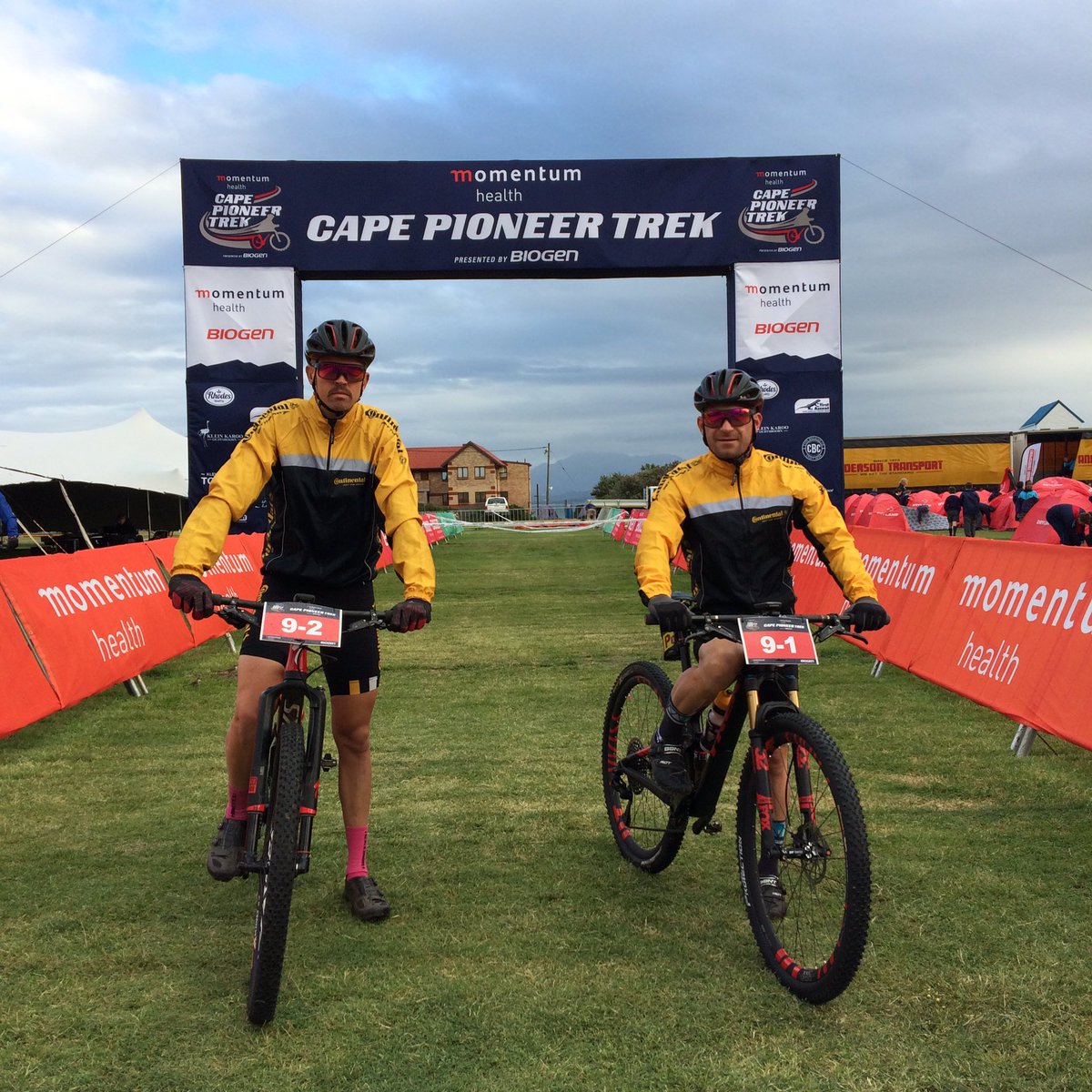 CapePioneer's tweet photo. The @Conti_SA boys @DannyFowler777 and @RonStockwell are ready to rock n roll on Stage 3  #OteniquaOdessey https://t.co/oNEd5r8km4