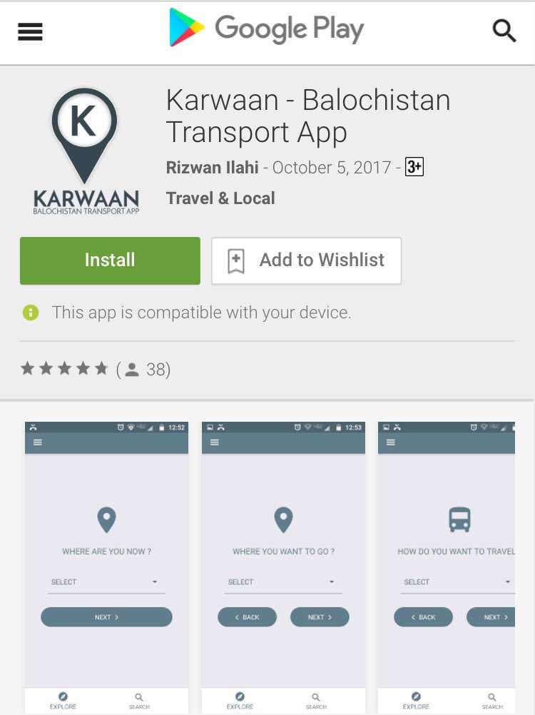 Rizwanellahii's tweet photo. Presenting : Karwaan - Balochistan Transport App
#balochtech #karwaan #karwaanapp #balochistan #balochistantransport #app https://t.co/qgVpQWdeAU